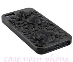 iPhone 4G / 4S Premium 3D Floral Rose TPU Case