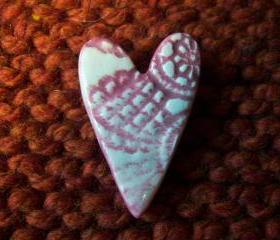 Mauve Heart Pin