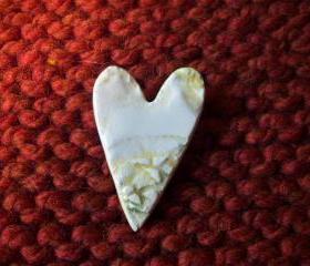 Pale Green Ceramic Heart