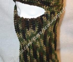 Crochet camo headgear