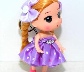 Mia Doll Keychain - Kids Key Chain - Kawaii Doll - Purse Charm - Children