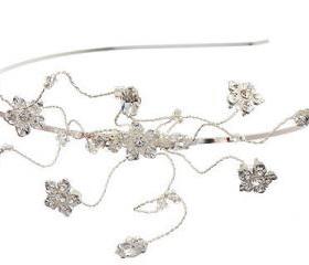Side Tiara, Wedding Headbands Rhinestone Diamante Flowers