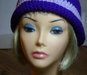 Bright Purple Hat with Lilac Band