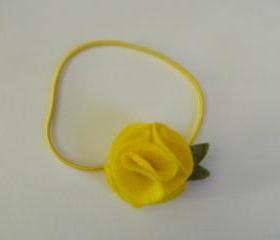 Bright Yellow Flower Pom Pom Headband