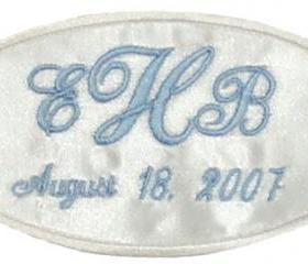 Custom Embroidered Wedding Gown Label