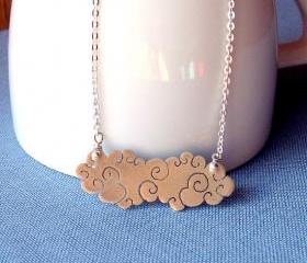  Sterling silver cloud necklace - Long