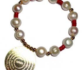 Goldfilled Padre Nuestro Freshwater Pearls bracelet