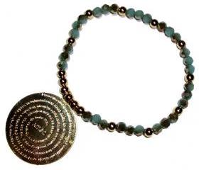 4mm Olivine Swarovski Crystals Padre Nuestro Bracelet 