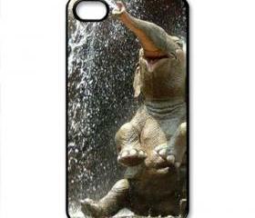 new Black Elephant OBEY happy iPhone case 4 / 4S black case cover
