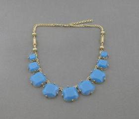 Sky blue bubble necklace,holiday party,bridesmaid gifts,Beaded Jewelry,wedding necklace,Prom necklace