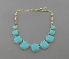 Turquoise bubble necklace,holiday party,bridesmaid gifts,Beaded Jewelry,wedding necklace,Prom necklace 