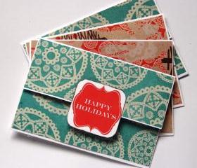 Christmas Money Holder - Gift Card Holder - Handmade Pocket Card - Xmas Promo Pack - Buy 3 Get 1 & FREE SHIPPING