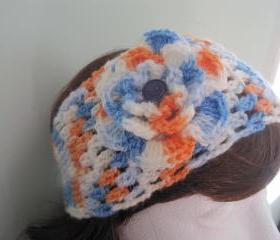 Crochet Headband or neck warmer - baseball (H3/N3)