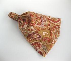 Wide Paisley Boho Bandana Hair Wrap Dreadband Women's Headband Taupe Coral Burgundy Fashion Hair Accessory