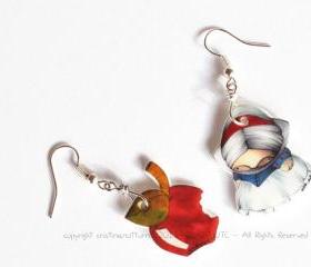 Earrings Snow White and Apple