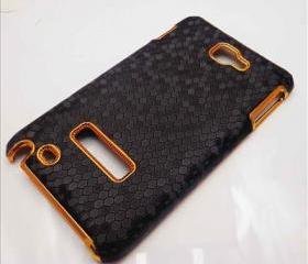 Samsung Galaxy Note 2 Golden Cover Chrome Leather Case