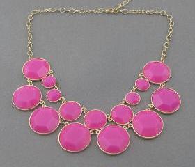 Lilac bubble statement necklace,holiday party,birthday,bridesmaid gift,Beaded Jewelry,wedding necklace