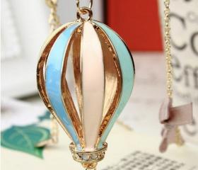 Colorful hot air balloon beautiful necklace pendant jewelry Necklace Prom necklace