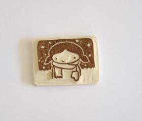 Hand Carved Rubber Stamp
