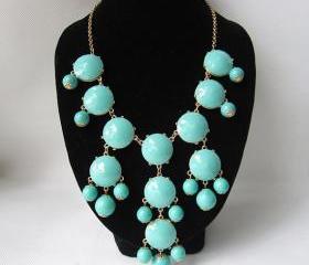 Turquoise bubble necklace,holiday party,bridesmaid gifts,Beaded Jewelry,wedding necklace,turquoise color necklace