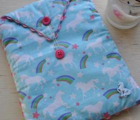 One of a kInd Handmade Fantasy Unicorns, Stars, and Rainbows Padded iPad, Tablet Sleeve/Case FREE SHIPPING (US only)