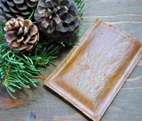 One of a kind Handmade Wood Grain Faux Leather Smart Phone, IPhone, iPod Sleeve, Case