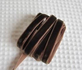 3 Yards Chocolate Brown Ribbon 3/8 inch - 30