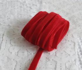 3 Yards Red Ribbon 3/8 inch - 17
