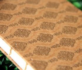 Hardcover Kraft Notebook - Coptic Binding Blank Book with Elastic Band- ELEGANCE - Free Shipping