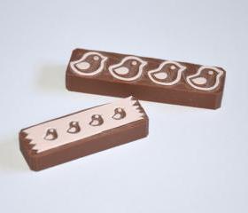 Hand Carved Rubber Stamp / set of 2