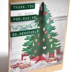 Upycled Thank You Cards - Eco Friendly Christmas Card Set - Buy 3 Get 1 & Free Shipping