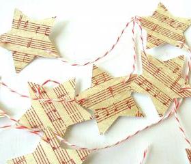 Vintage Inspired Christmas Star Garland/Banner - 2 yards