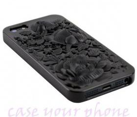 iPhone 5 Premium 3D Floral Rose TPU Case