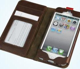 iPhone 5 Book Book Cover Leather Wallet Case