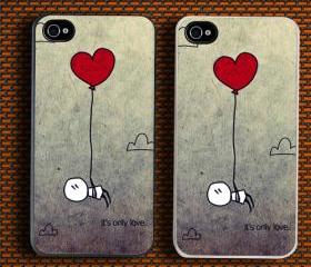 Funny Grunge Love Its Only Love Custom iPhone 4/4S Case Cover