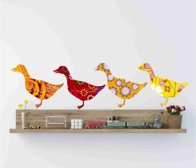 Pretty Ducks Wall Wall Decal Set