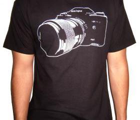 Vintage SLR 35mm Camera Shirt Free Shipping 