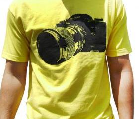 Vintage SLR 35mm Camera Shirt Free Shipping 