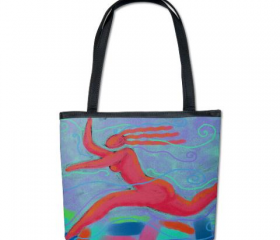 Handbag Shoulder Bag Purse Printed with My Funky Abstract Digital Painting 