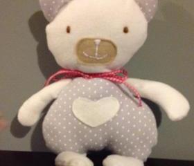 Baby Personalised Teddy. Handmade gift for new babies, baby shower, christenings, Christmas, baby girl or boy, unisex
