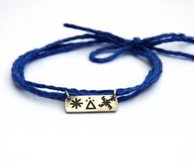 SUN, GOD, THUNDER, jewel for children, protection and love- amulet necklace/bracelet- handmade sterling silver 925 pendant on linen thread
