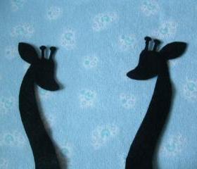 2 Giraffe Felt silhouette