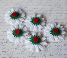 5 felt daisies (20pieces)