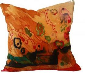 Silk Pillow - Desert Paint
