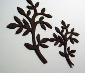 L101 - Two Branch on brown felt