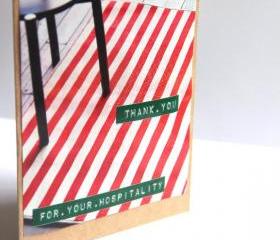  Eco Friendly Thank You Cards - Upcycled Christmas Card Set - Buy 3 Get 1 & Free Shipping