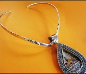 Vintage Heavy Large 14K Gold and Sterling Silver Pendant Navajo Shadowbox Dolpin Pendant Artist Signed