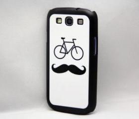 Mustache Bicycle Galaxy S3 Hard Cover Case