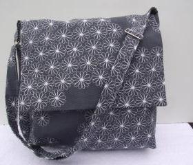 Mini messenger grey and white