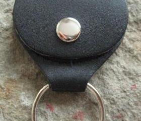 Leather Guitar Pick Case Keychain